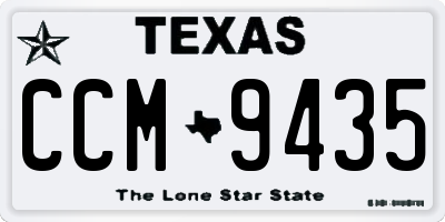 TX license plate CCM9435