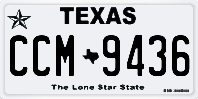 TX license plate CCM9436