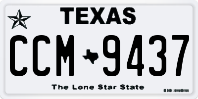 TX license plate CCM9437
