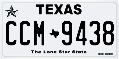 TX license plate CCM9438