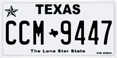 TX license plate CCM9447