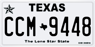 TX license plate CCM9448