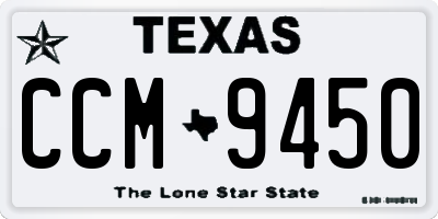 TX license plate CCM9450