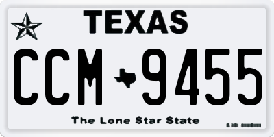 TX license plate CCM9455