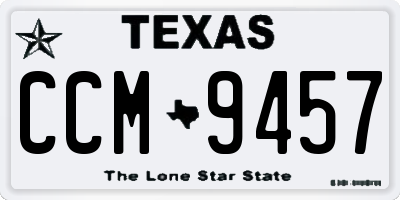 TX license plate CCM9457