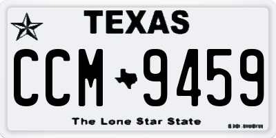 TX license plate CCM9459
