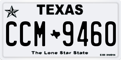 TX license plate CCM9460