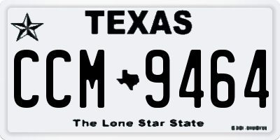TX license plate CCM9464