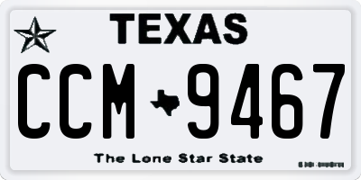 TX license plate CCM9467