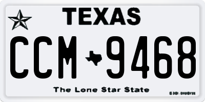 TX license plate CCM9468