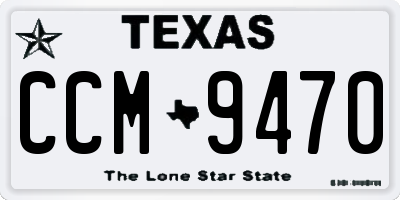 TX license plate CCM9470