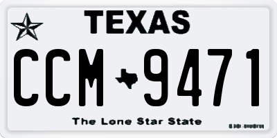 TX license plate CCM9471