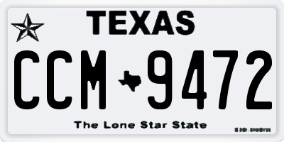 TX license plate CCM9472