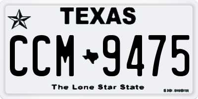 TX license plate CCM9475