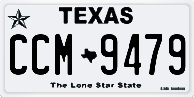 TX license plate CCM9479