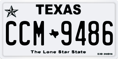 TX license plate CCM9486