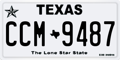 TX license plate CCM9487