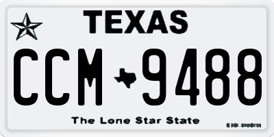 TX license plate CCM9488