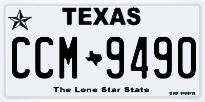 TX license plate CCM9490