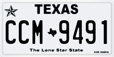 TX license plate CCM9491