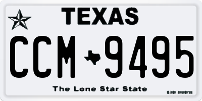TX license plate CCM9495