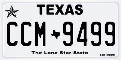 TX license plate CCM9499