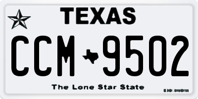 TX license plate CCM9502