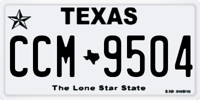 TX license plate CCM9504