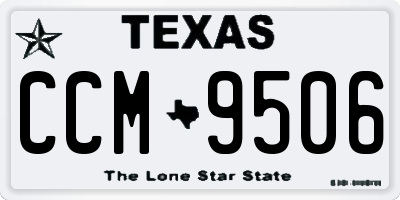 TX license plate CCM9506