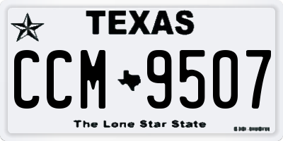 TX license plate CCM9507