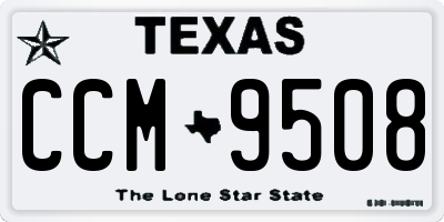 TX license plate CCM9508
