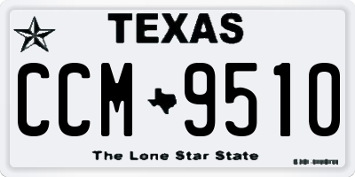 TX license plate CCM9510