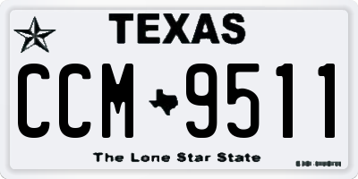 TX license plate CCM9511