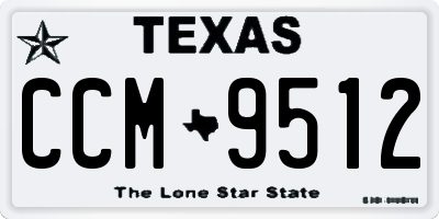 TX license plate CCM9512