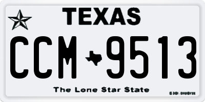 TX license plate CCM9513