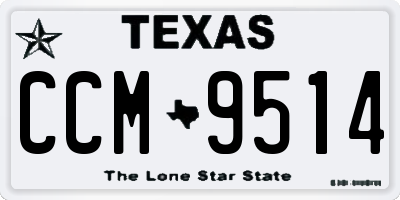 TX license plate CCM9514