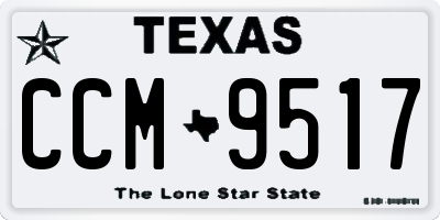TX license plate CCM9517