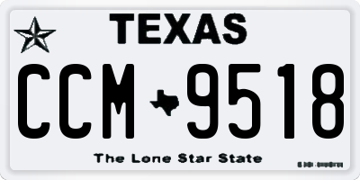 TX license plate CCM9518