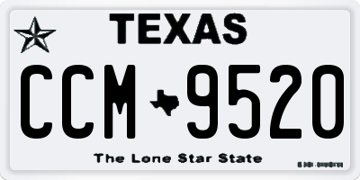 TX license plate CCM9520