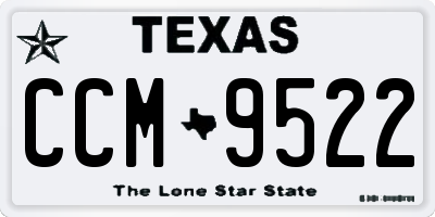 TX license plate CCM9522