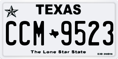 TX license plate CCM9523