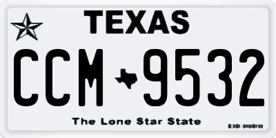 TX license plate CCM9532