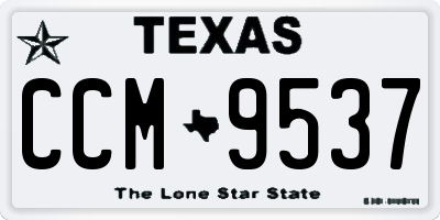 TX license plate CCM9537