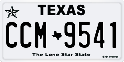 TX license plate CCM9541