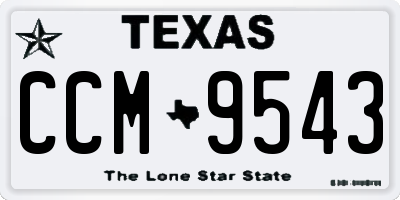 TX license plate CCM9543