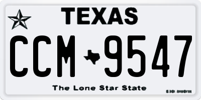 TX license plate CCM9547