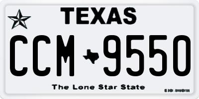 TX license plate CCM9550