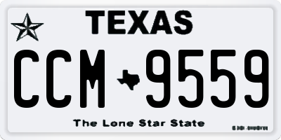 TX license plate CCM9559