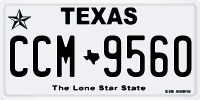 TX license plate CCM9560