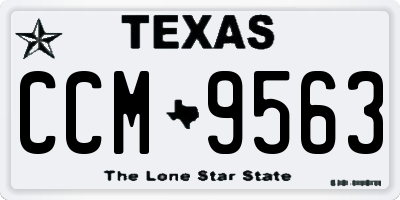 TX license plate CCM9563
